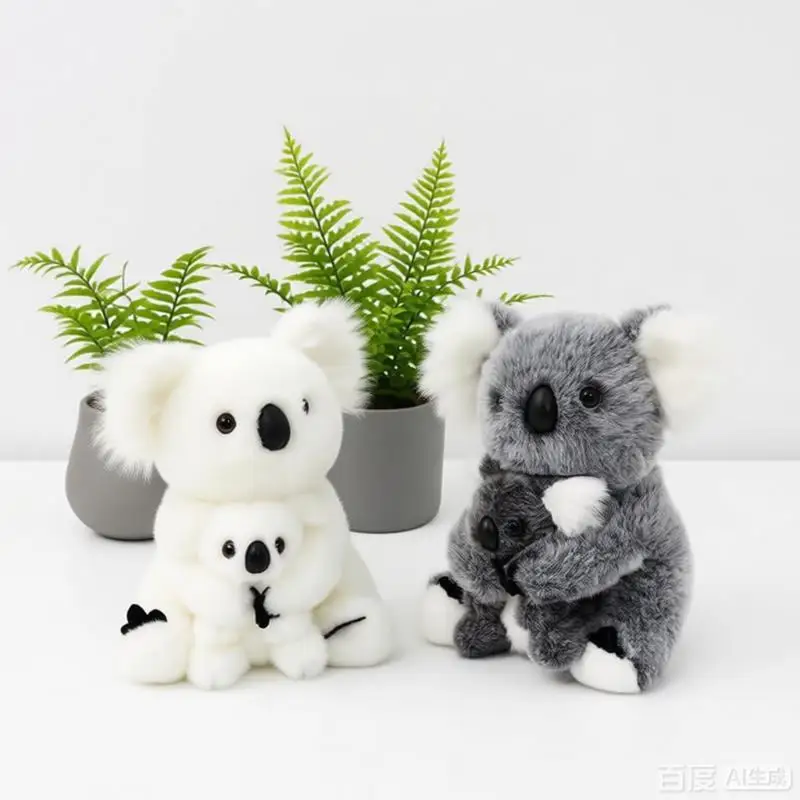 

Fluffy Koala Plush Toy Creative Mother-and-Baby Koala Doll Cute Stuffed Animal Toy Home Decor Ornament Children's Birthday Gift