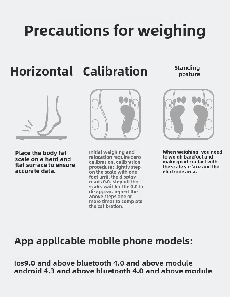 Smart Bluetooth Body Fat Scale Rechargeable Electronic Weighing_voghion.com