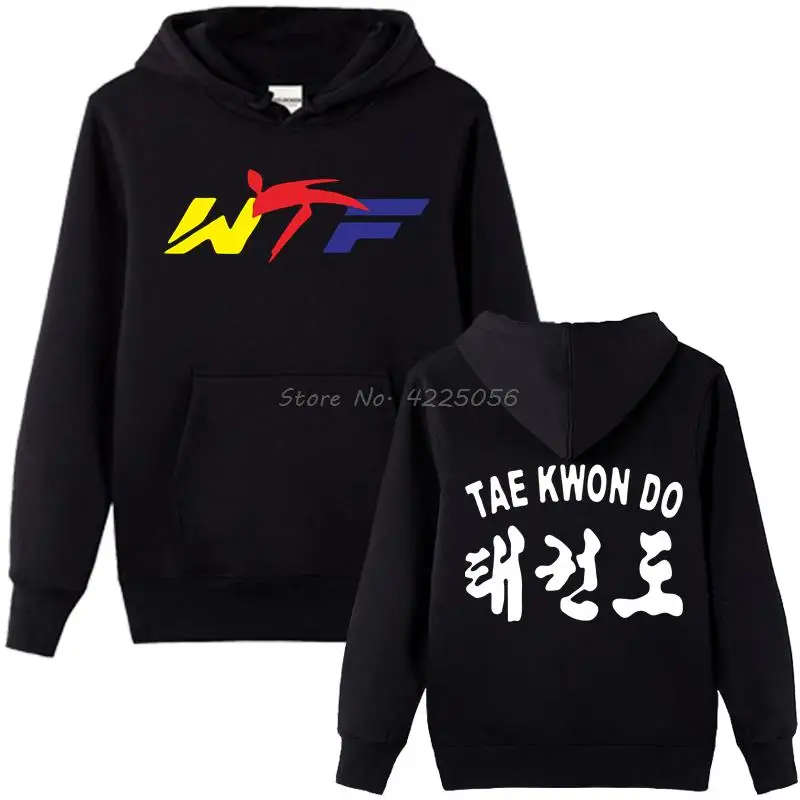 Taekwondo Federation Print Hoodie Men Fleece Hoodies Hooded Sweatshirt Streetwear Harajuku