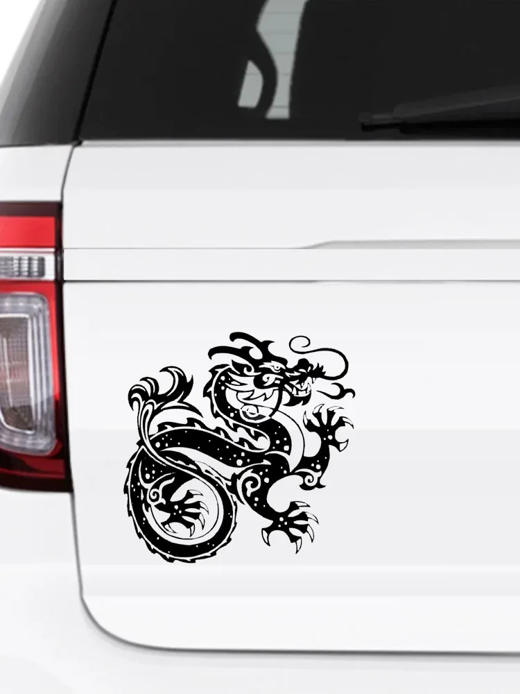 Black Transparent Chinese Dragon Stylish Vinyl Car Sticker Styling Decal Mythical Animal Car Window Stickers K146