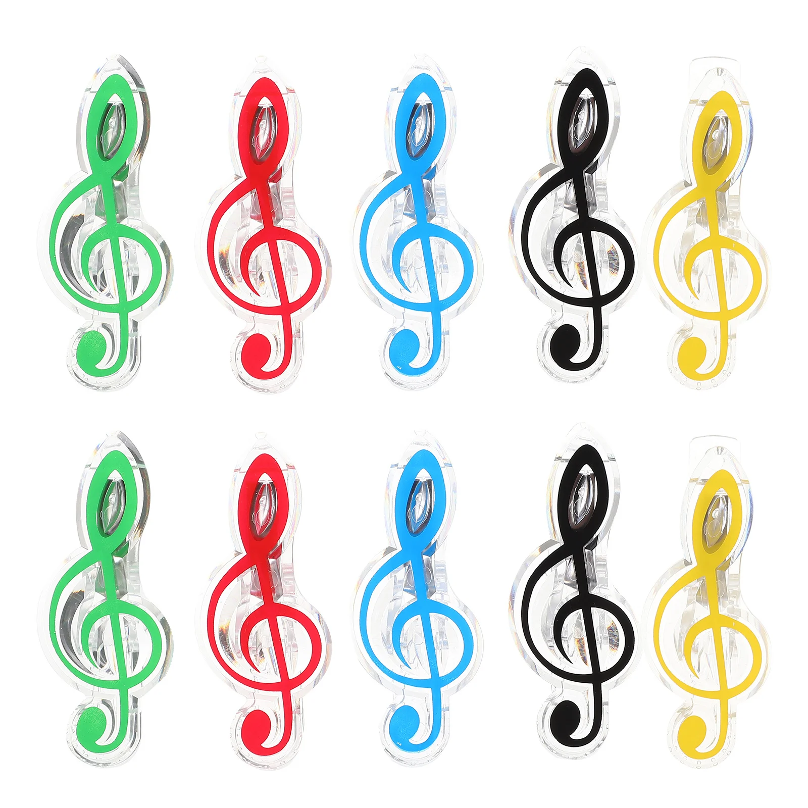 10 stks Muziekboek Clips Plastic Vel Clips Voor Piano Scores Winddicht Score Houders Praktische Muzieknoot Klemmen