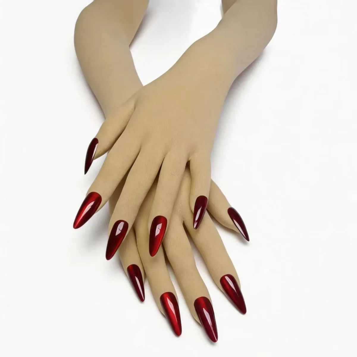 Ultradünne nahtlose Strumpfhandschuhe – 3D-Katzenaugen-Nagelabdeckungen – modische Fünf-Finger-Strumpfhandschuhe – dekorative Handschuhe – Detail 22