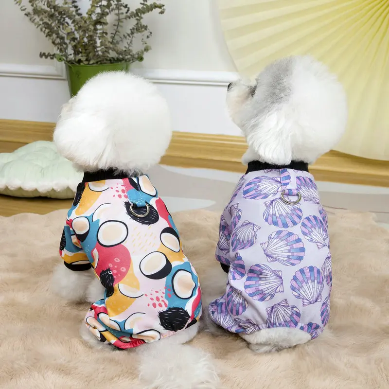 Pet supplies wholesale dog clothes cat small dog clothes comfortable elastic 25 squid four legs home clothes