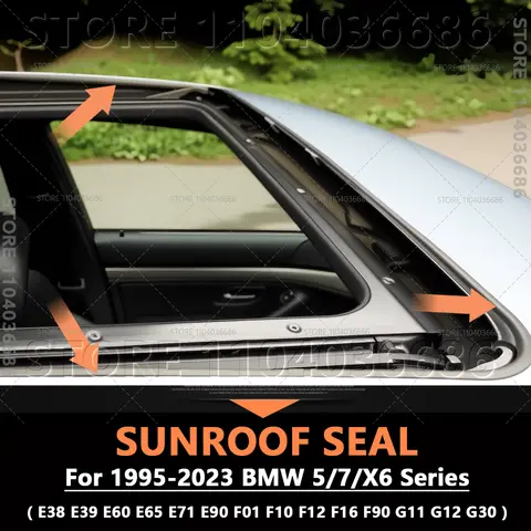 1995-2023 E38 E39 E60 E65 E71 E90 F01 F10 F12 F16 F90 G11 G12 G30 BMW 5/7/X6 시리즈 선루프 씰 길이 2980mm 54107245551