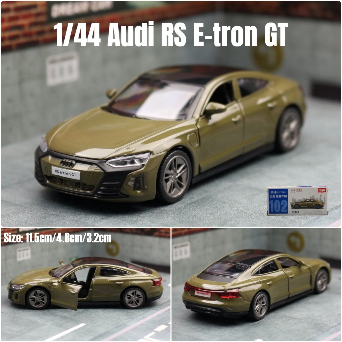 1/44 Audi RS E-tron GT Toy Car For Children Diecast Metal 1:43