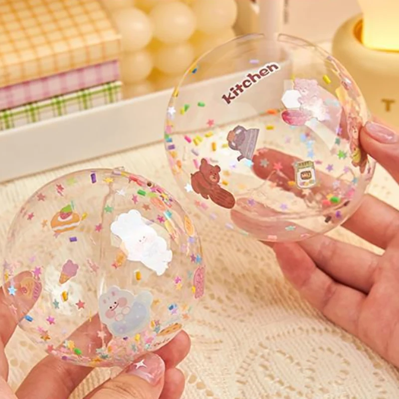 1 Set Nano Tape Bubble Blowing Decompression Toy Stickers Gift PET Nano Glue Knead Music Double Sided Tape Blow Bubbles Kit