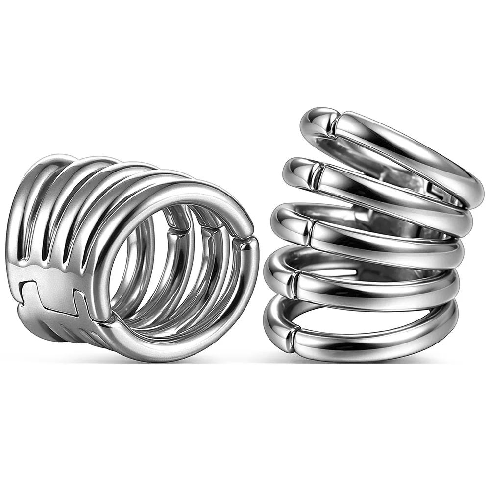 Giga 1/2 Stück 10mm 16mm Stapelringe Lobe Cuff Ohrdehner Plugs Tunnel Stretcher Ohrring Clip-on Knorpelpiercing Körperschmuck