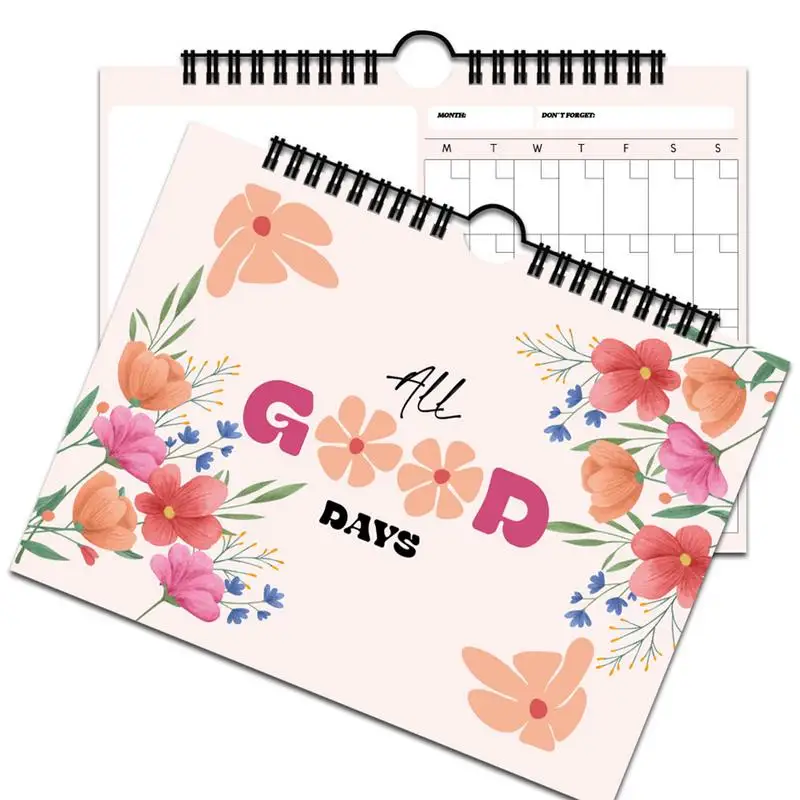 Quaderno Planner con copertina floreale diario di 12 mesi blocco note Agenda Budget Planner programma Organizer cancelleria