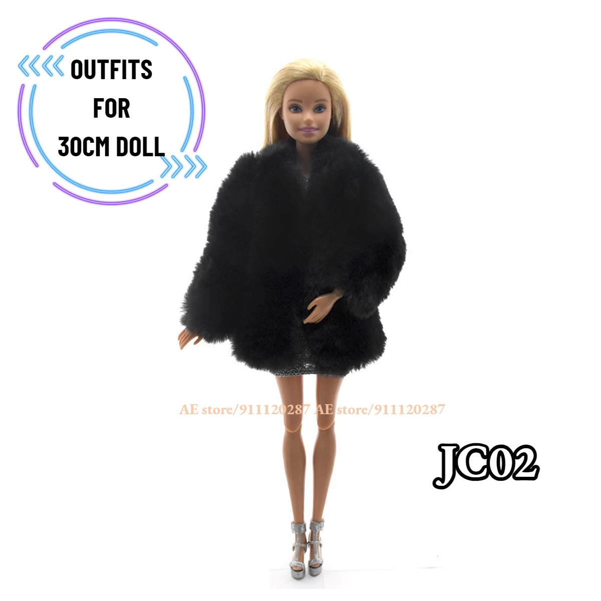 Fashion Fur Coat Jacket BJD Doll Clothes for 1/6 30cm Barbie Blyth MH CD FR SD Kurhn Clothings Accessories Toy Gift for Girl