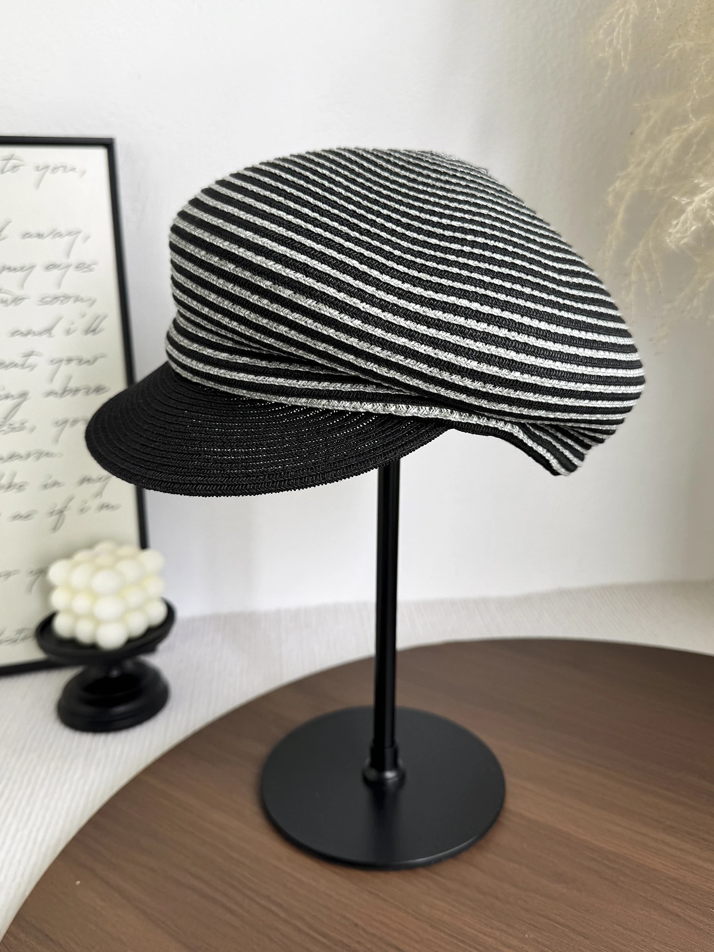 2026年新作-レディース-麦わら帽子-日焼け止め-ダックビルキャップ-春夏-多用途-小顔効果-ボーイスカウトハット-通気性-ポリエステル