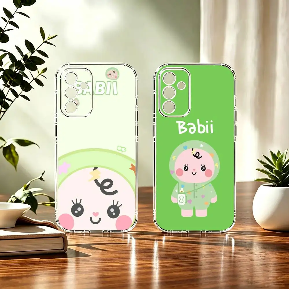 BL gift babii mascot gmmtv Painted Transparent soft Phone Case For Samsung A71, A70, A52, A51, A40, A30, A20