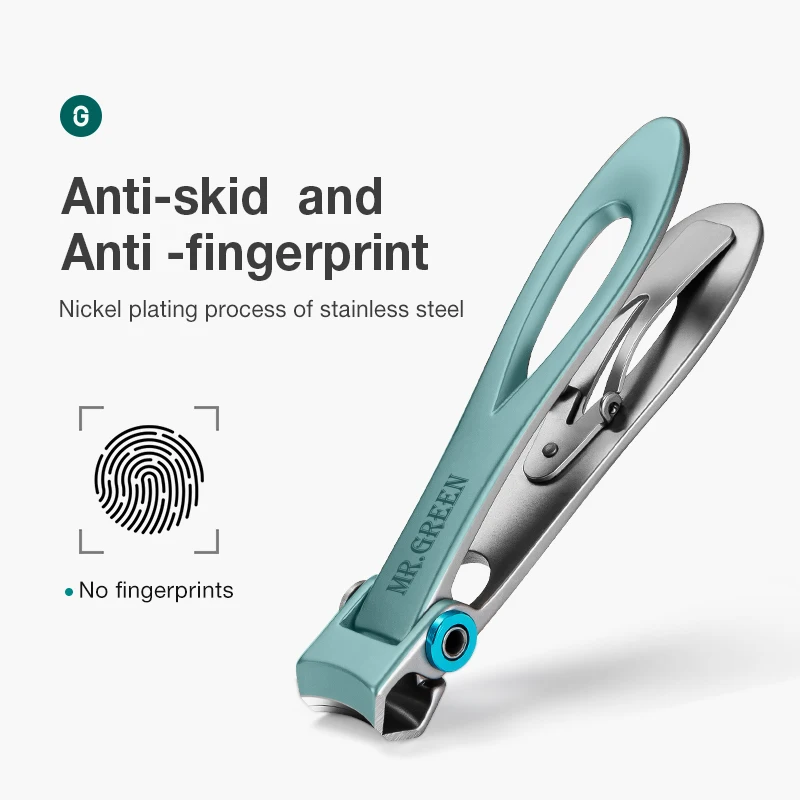 MR.GREEN Nail Clippers Stainless Steel Two Sizes Are Available Manicure Fingernail Cutter Thick Hard Toenail Scissors Tools view 4