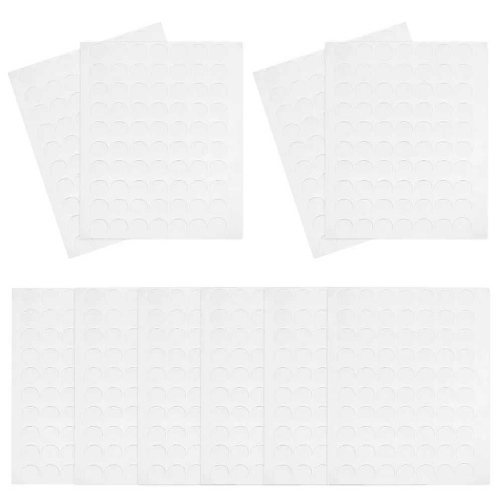 20 шт. двусторонние клейкие подушечки, прозрачные съемные для офиса, классной маркировки, пустые круглые наклейки для печати