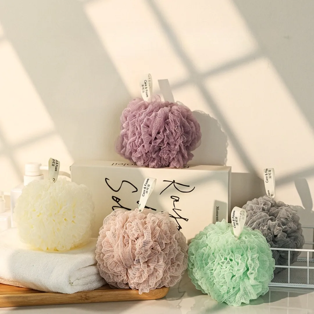 

Bathing Flower Foaming Sponge Bubble Wisp for Body Scrubber Exfoliating Shower Flower Mesh Ball Body Wash Skin Cleaner Bath Ball