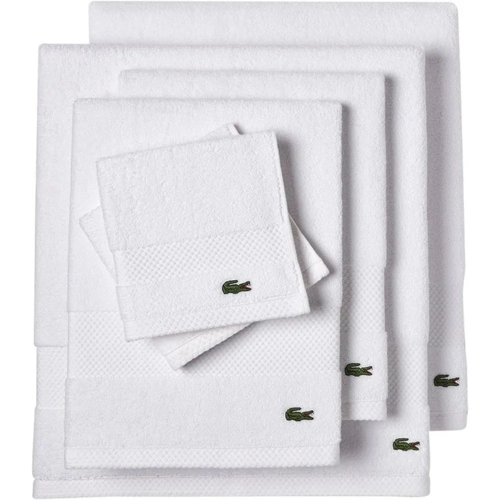 

Набор хлопковых полотенец Heritage Supima из 6 предметов, 2 банных полотенца, 2 полотенца для рук, 2 мочалки, белый — очень впитывающий и быстросохнущий