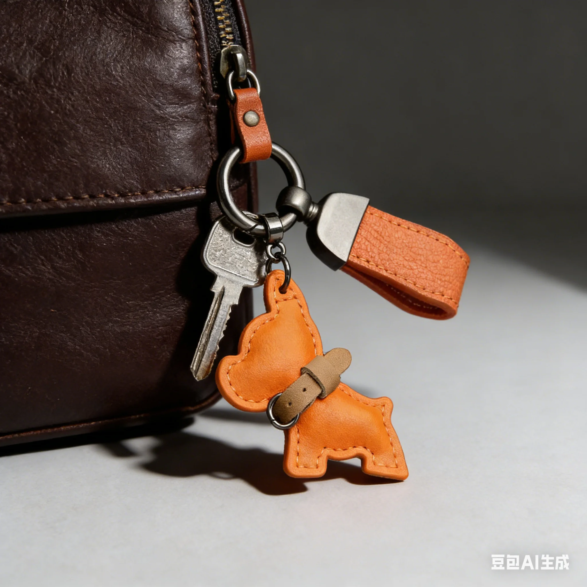 

Lovely French Bulldog Keychain Key Chain Keyring Dog Cartoon PU Leather Dog Hanger Cute Puppy Fashion Charms Bag Pendant Women