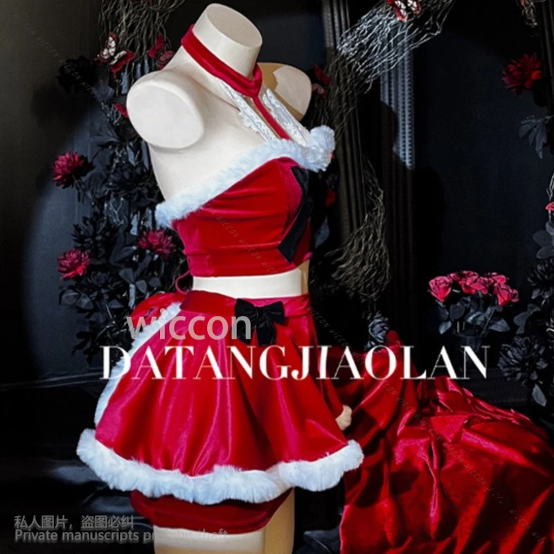 2024คริสต์มาสคอสเพลย์อะนิเมะเครื่องแต่งกายสําหรับสาวผู้หญิงSanta Claus Holiday Partyเสื้อผ้าLolita Headwearที่กําหนดเอง