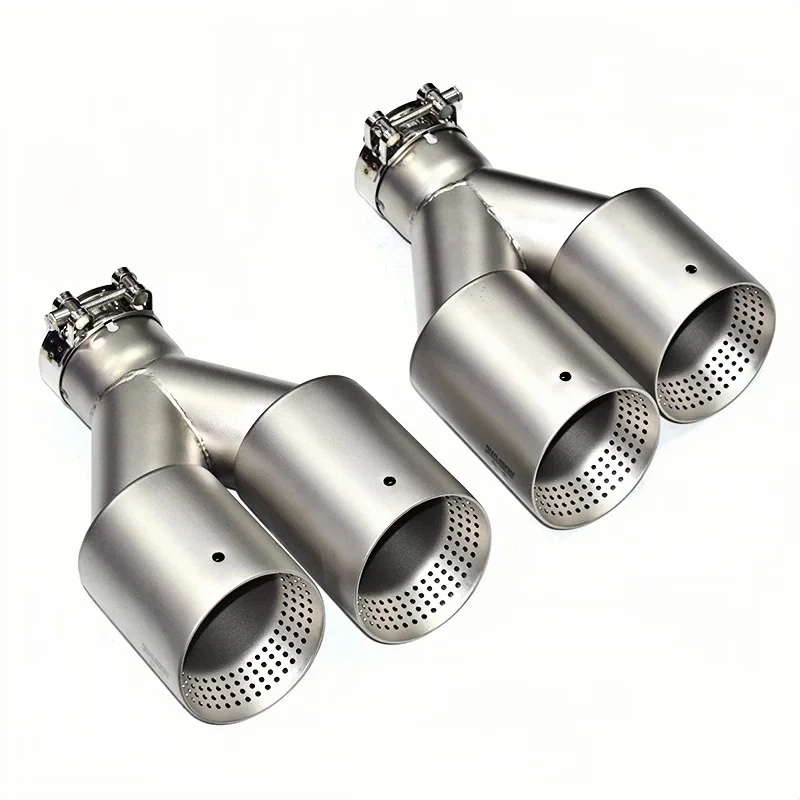 Universal Stainless Steel Exhaust  Tips With AK Logo for VW Golf R MK6 MK7 Exhaust Tips Muffler view 2