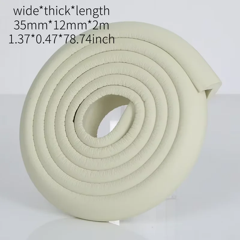 1PC 2m/78.74inch Desk Soft Foam Sponge Safety Edge Protection Table Guard Strip Anticollision Strip Desk Corner Protector