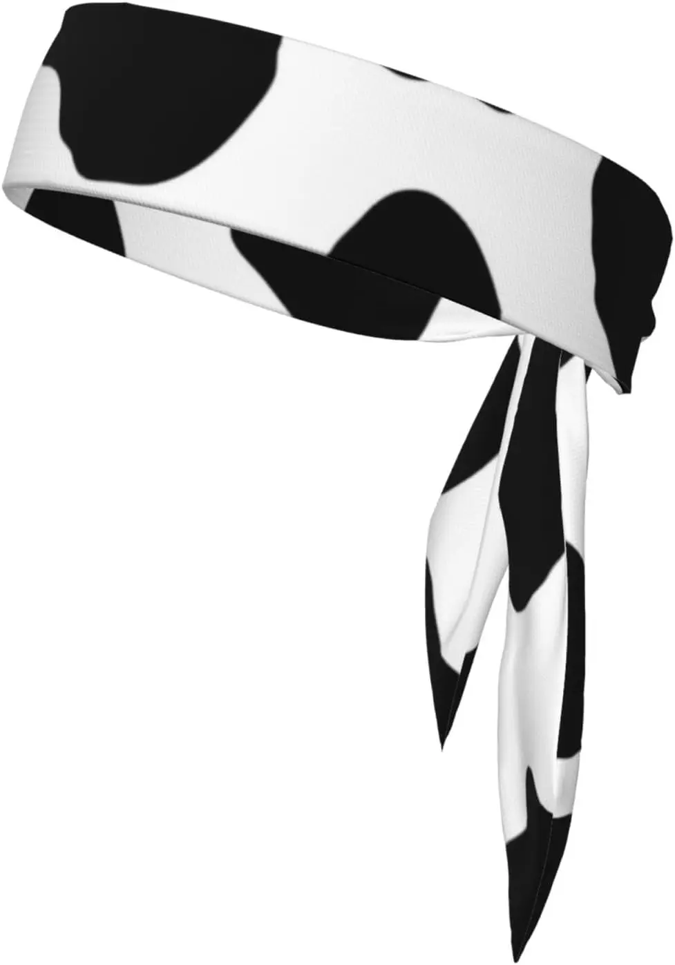 

Black And White Cow Sports Head Tie for Running Basketball Yoga Exercise Workout Drying and Non-Slip Workout Stretchy Hairband