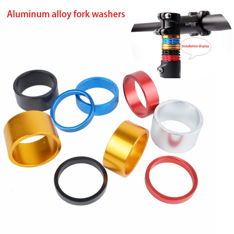 

4Pcs/set Aluminum Bike Gasket Headset Washer Mountain Bicycle Front Fork Washer Bike Stem Handlebar Spacers Ring Gasket