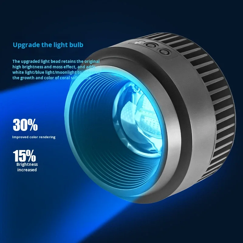 Jebao GRL Smart Marine Coral Light Deep Sea Full Spectrum WiFi Control Simulated Sunlight Fish Tank Landscaping Aquarium Light