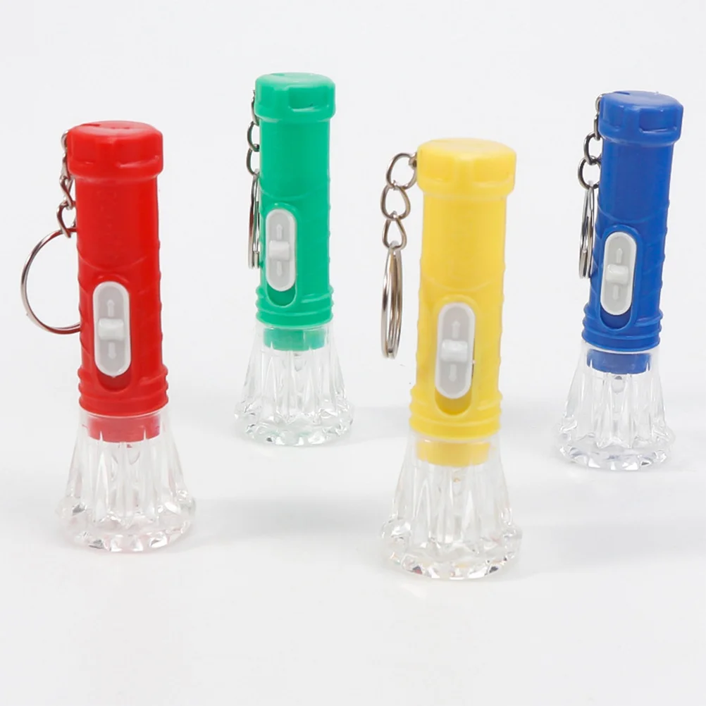 20 Pcs Flashlight Keychain Rechargeable Glowing Pendant Decorate Hanging Plastic Mini LED Toddler Torch