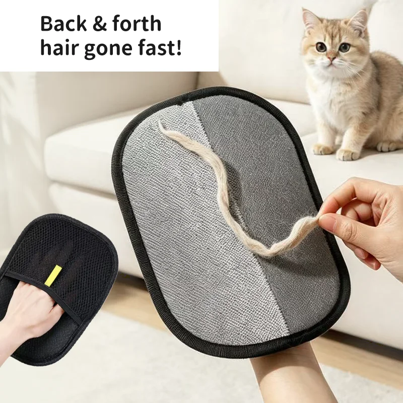 

Electrostatic Pet Hair Remover Glove - For Cleaning & Removing Hair from Carpets, Sofas & Clothes Pet Cleaning Supplies