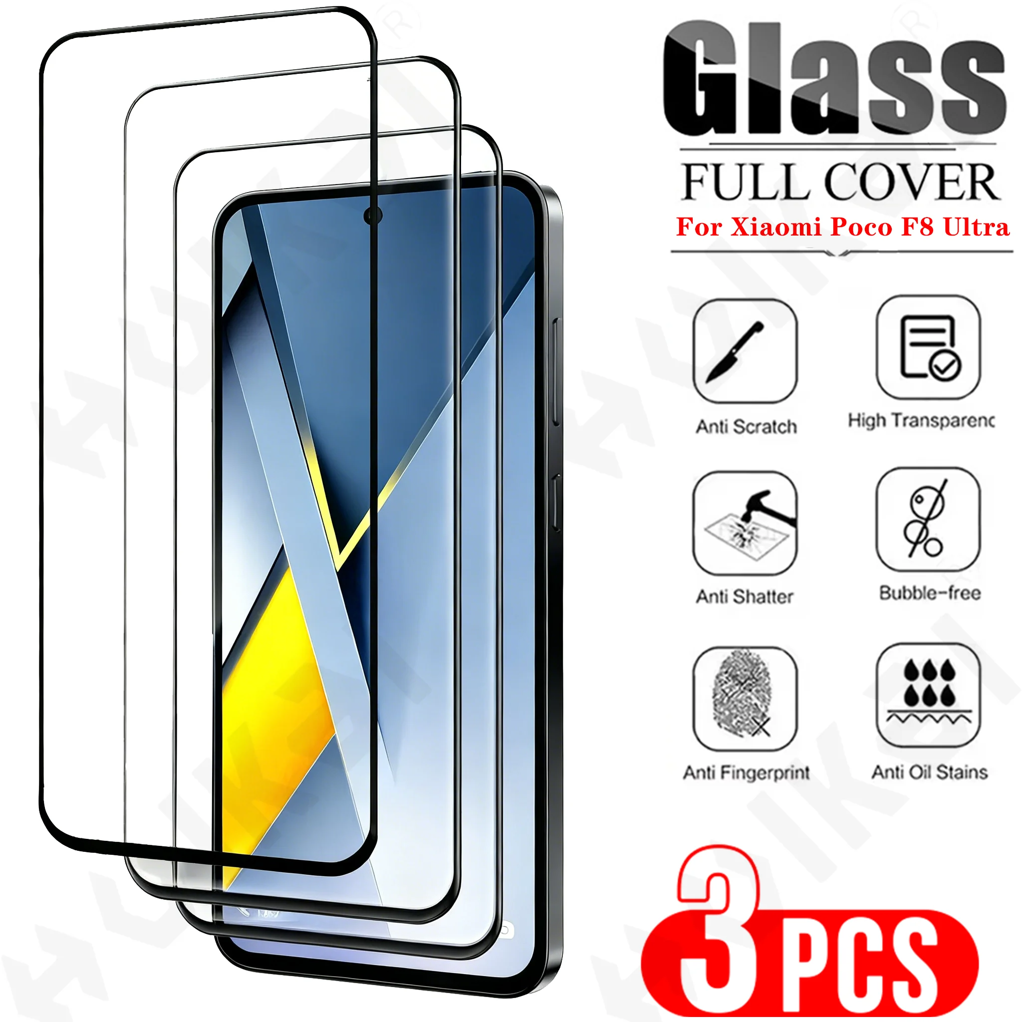 3 Pcs Tempered Glas…