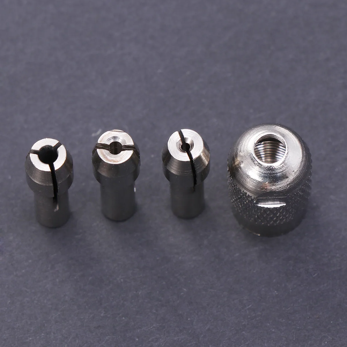 

4 pcs Stainless Steel Collet Adapters Set Electric Mill Drill Chuck Nut Kit 1Mm 1.5Mm 2.35Mm High Precision Wear Resistant