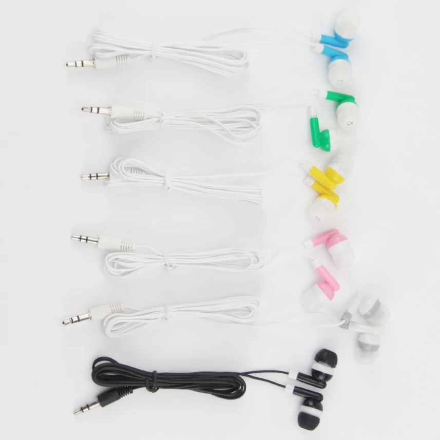 

5000pcs 3.5mm Jack Universal Cheapest Disposable In-Ear Earbuds Wired Earphone for iPhone Xiaomi MP3 Tablet Low Cost Earphones