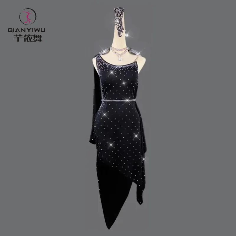 

Latin Dance Costume Women Dress Competition Party Evening Clothing Sport Prom Samba Suit Practice Wear Stage Ballroom Girl Skirt