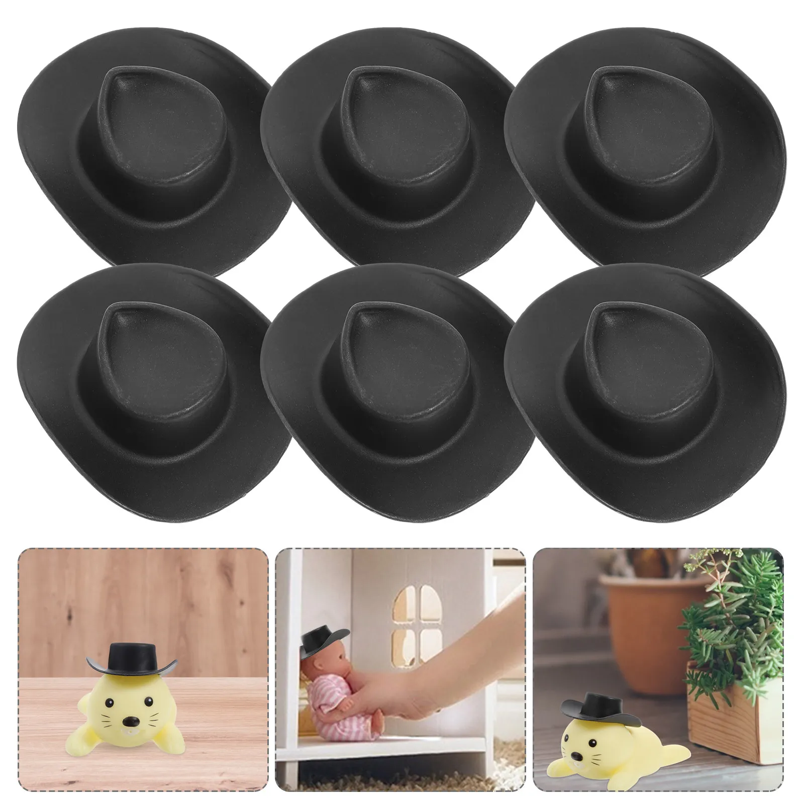 40 stuks mini-cowboyhoeden kleine lichtgewicht herbruikbare plastic mini-cowgirlhoeden voor feestknutseldecoratie-accessoires