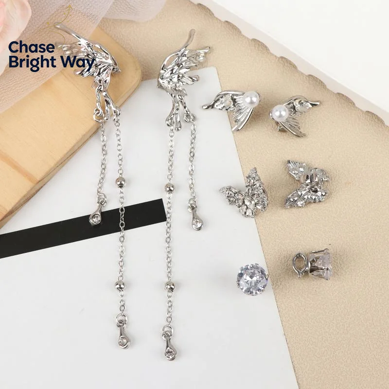 Clip On Earphone Rhinestone  Decor Removable DIY Charm for Unique Headphone Customization