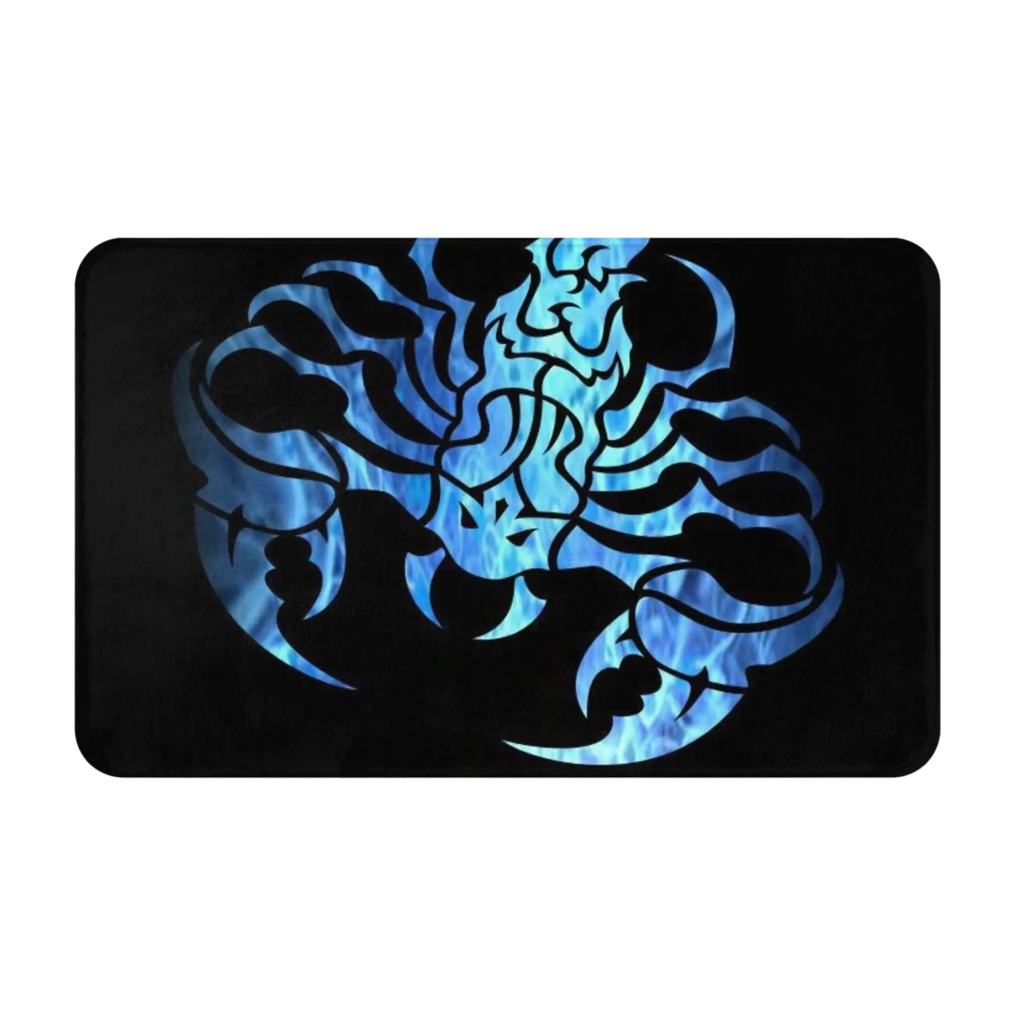 Blue Glowing Scorpion Dark Mystic Art Non-slip Doormat Living Room Mat  Hallway Indoor Home Decorative