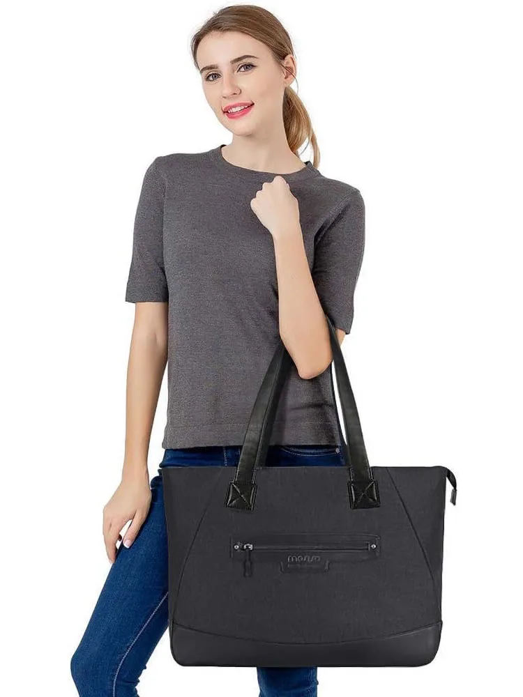 15 15.6 16 17 17.3 inch PU Leather Tote Bag for MacBook Air Pro M1 M2 M4 M2 Dell Mac Lenovo Notebook Women Shoulder Laptop Bag