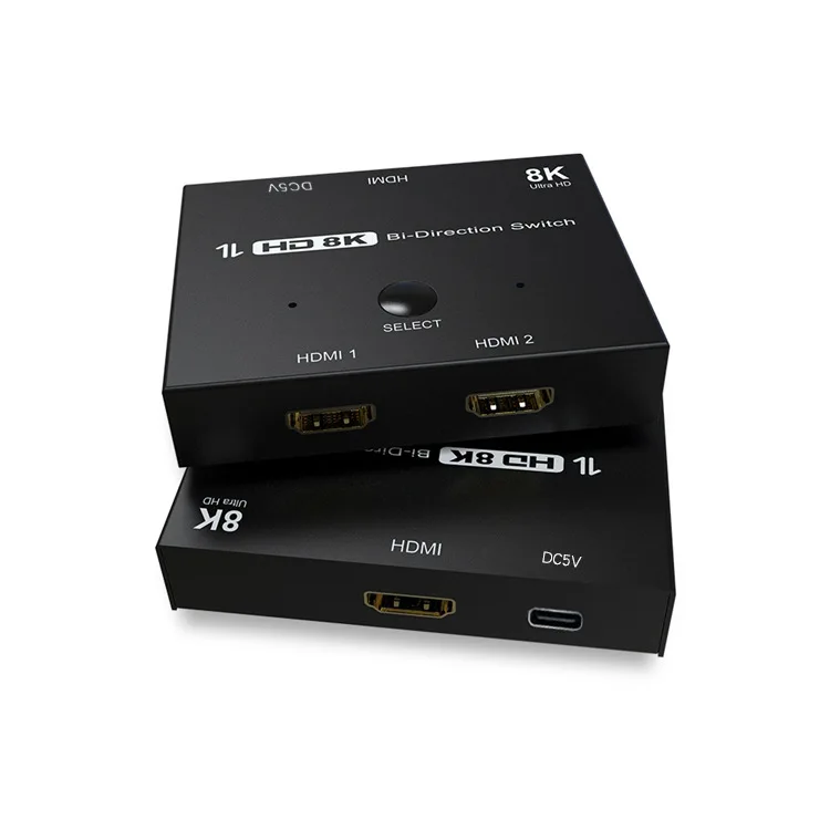 HDMI 2.1 Two-Way Switcher PS5 Dedicated 4K@120Hz 8K@60Hz one-in-two HD Switcher Bidirectional Switcher