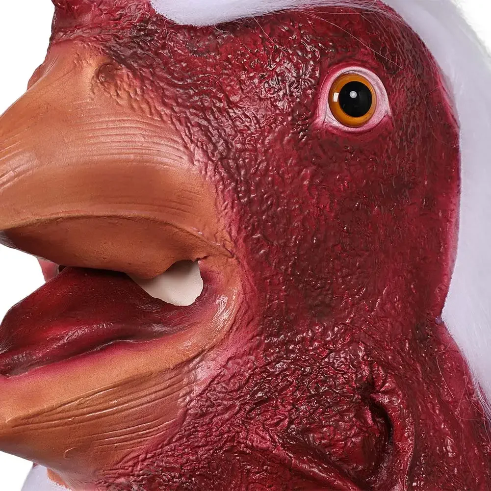 Masque de coq animal pour hommes et femmes, cosplay net, accessoires de costume, casque drôle, vêtements de sauna, Halloween, Tim ade