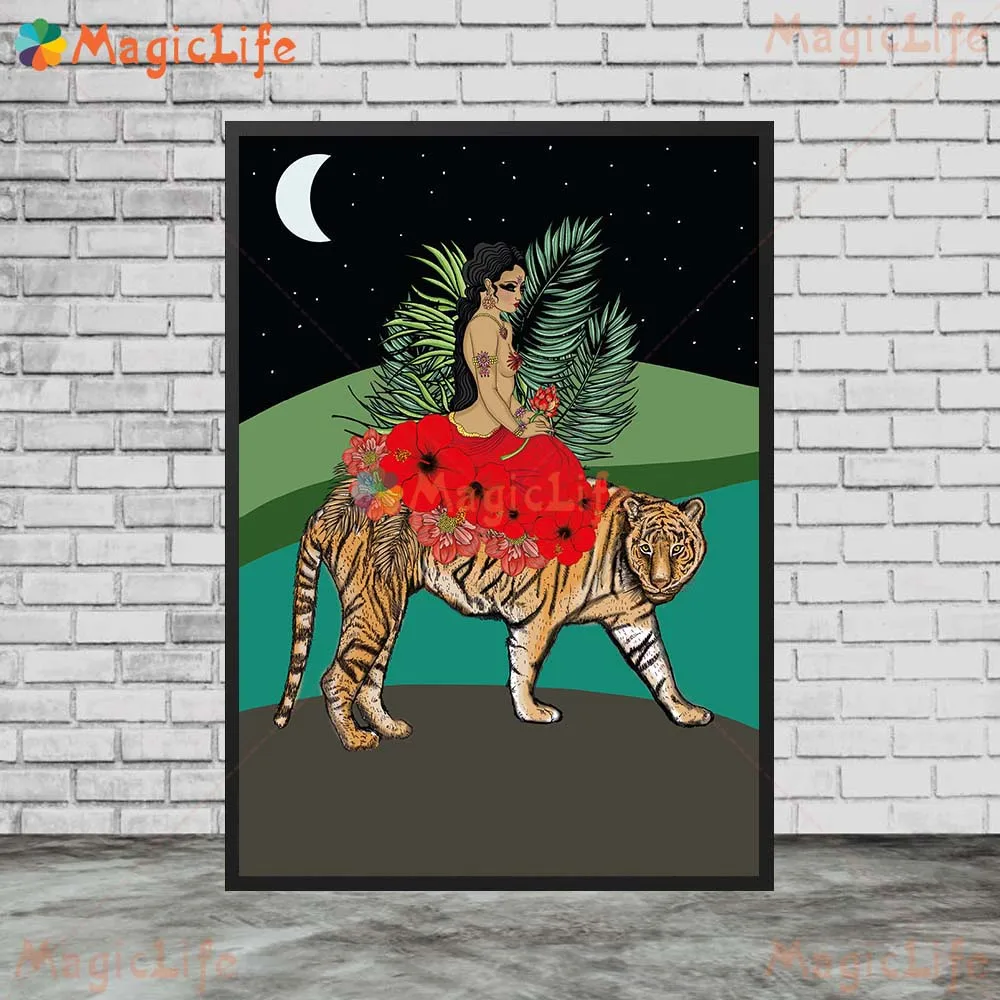 Kali Goddess Hinduism Lakshmi Parvati Shiva Prints Wall Pictures For Church Room Poster Wall Art Canvas Painting Unframed