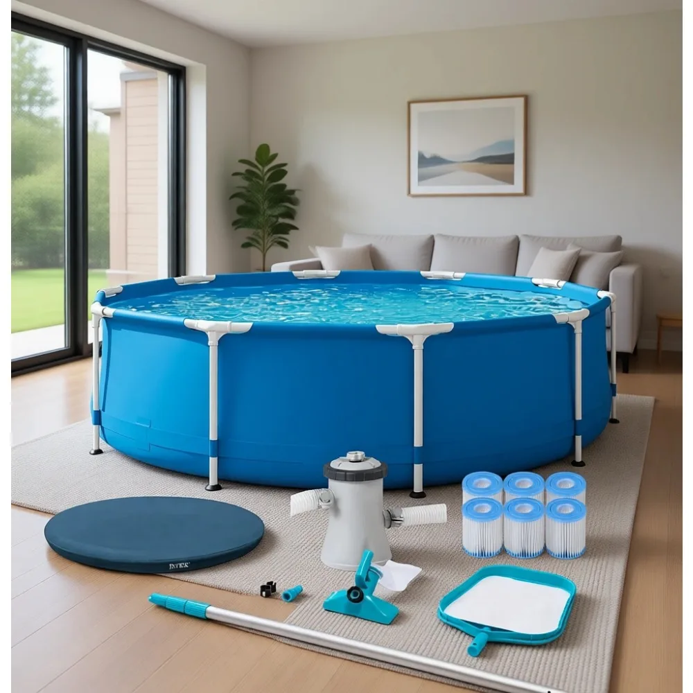 Round Outdoor Swimming Pool Set 10' x 30