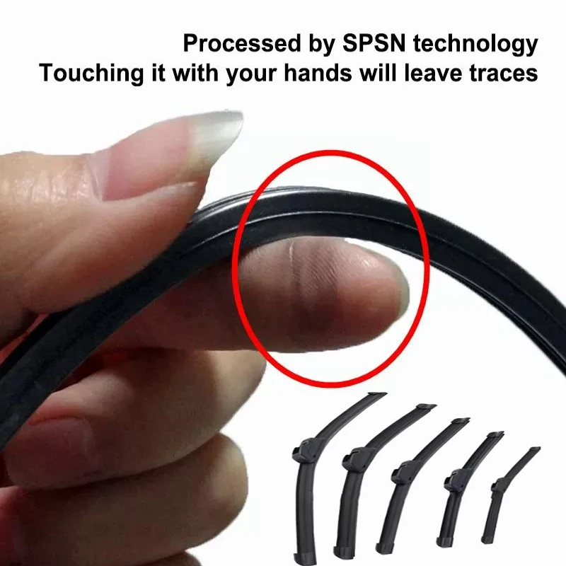 

1 шт. универсальные бескаркасные автомобильные дворники из мягкой резины с креплением-крючком, 14-22 дюйма