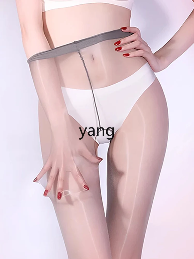 Yjq aurora shiny stockings one-line crotch silky pantyhose ultra-thin women