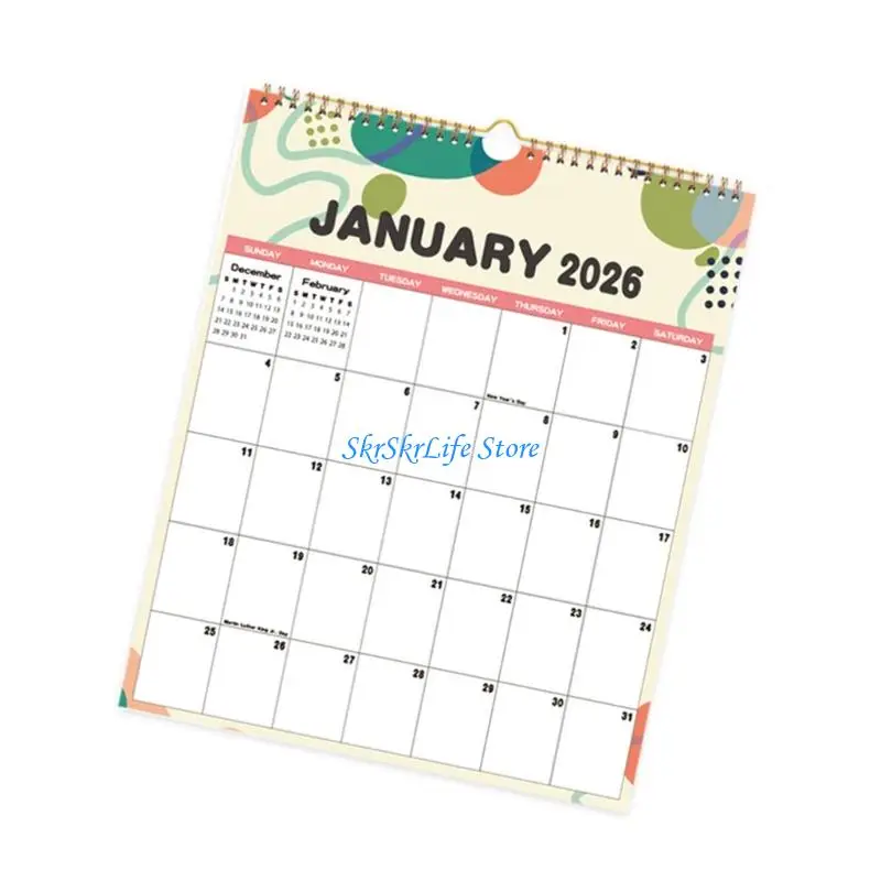 Image 5: Calendrier E65E 2026, planificateur mensuel janvier à décembre pour planification