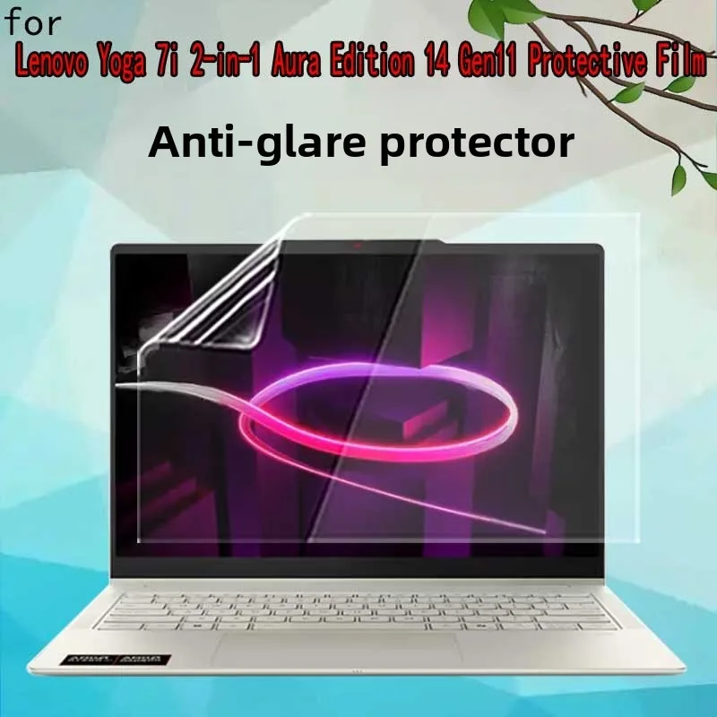 For Lenovo Yoga 7 2-in-1 Aura Edition14 Gen11 Laptop Screen Protective Film Keyboard Film Anti-glare Blue Transparent Film