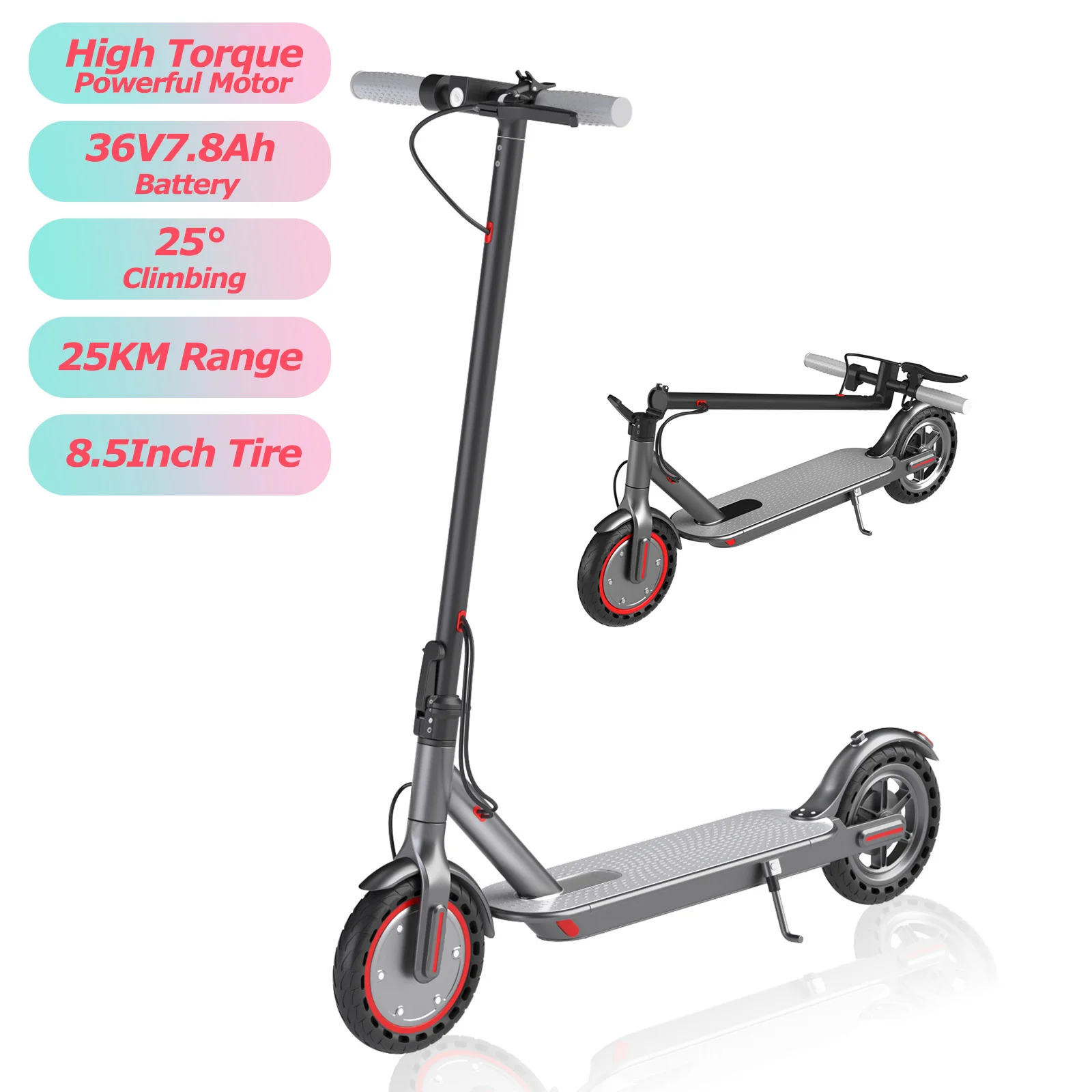 AOVOPRO U80 Elektrische Scooter Hoogwaardige motor 36V 10.5Ah Batterij met grote capaciteit 35KM Lange afstand Smart APP Kick EScooter