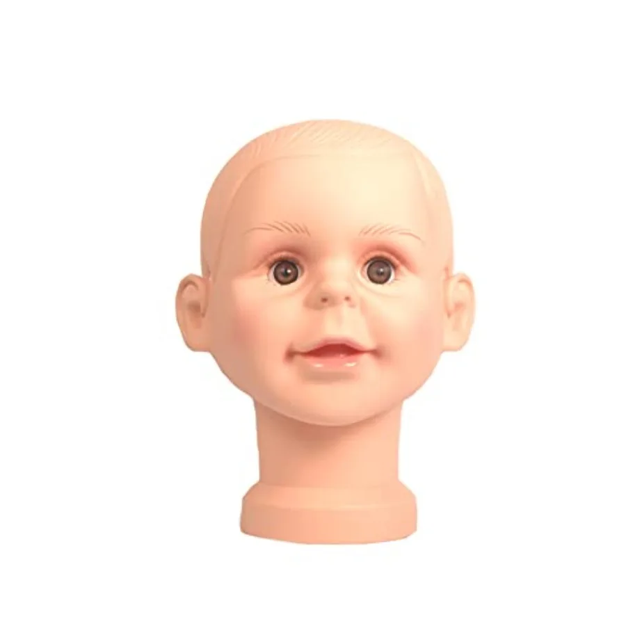 

Manikin Head for Hats Wig Mould Show Stand Model Display Ears Protrude Out with 40cm Head Circumference Ideal for Fashion Acces