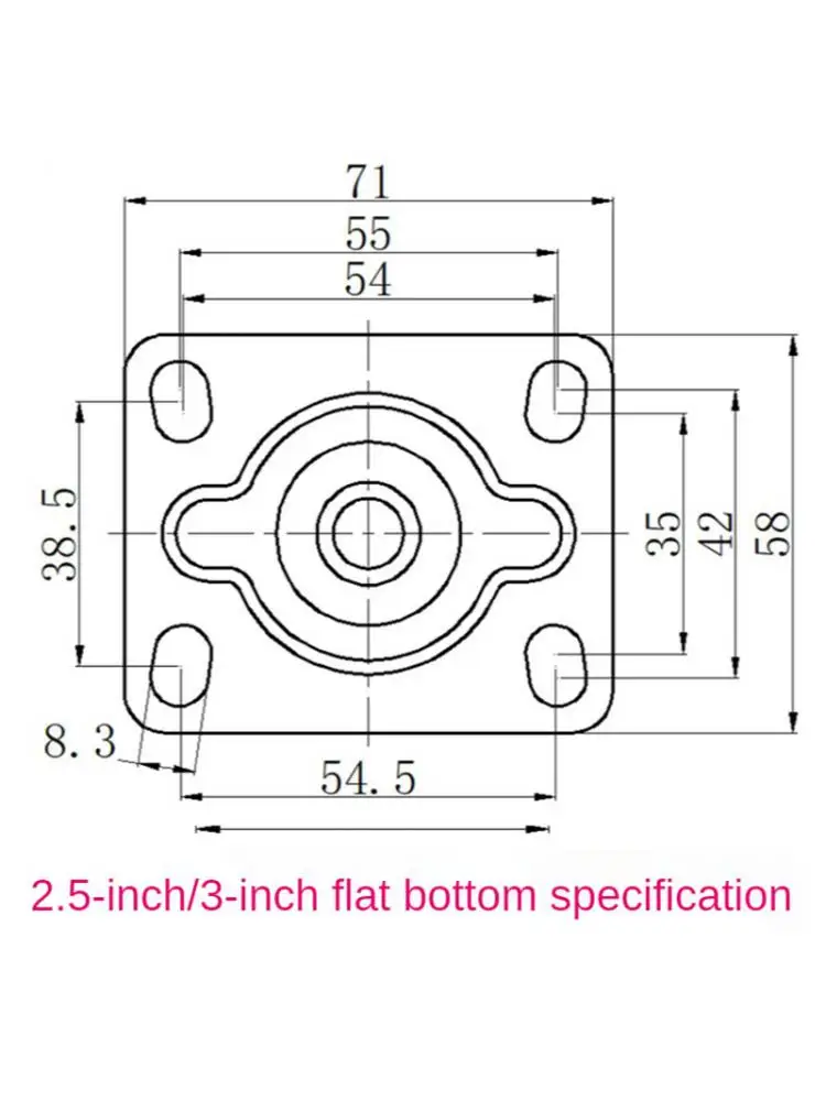 4 Pcs/Lot 3 Inch Fixed Caster Rubber Mute Light Furniture Medical Shelf Ventilator Wheel for Desk Chair Table