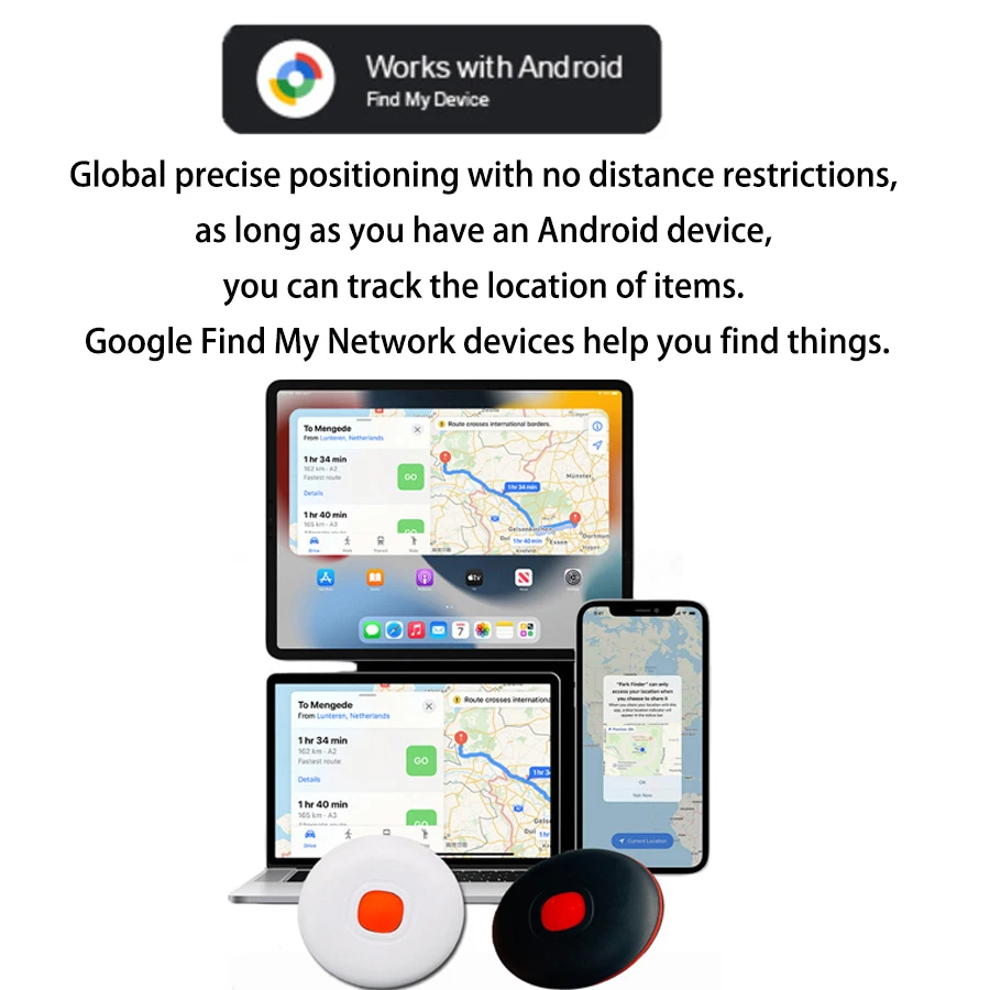 Bluetooth Tracker Tag for Android(Android ONLY), Key Finder Compatible with Google Find My(Find Hub), Tracking Tag