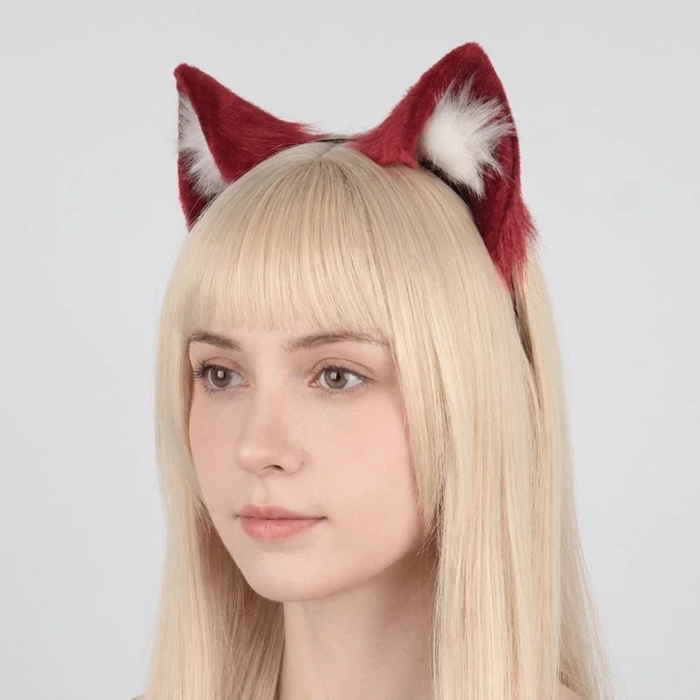 Cute Animal Cat Ears Headband Furry Artificial Lolita Ears Headwear Reusable Lolita Gothic Headband Children