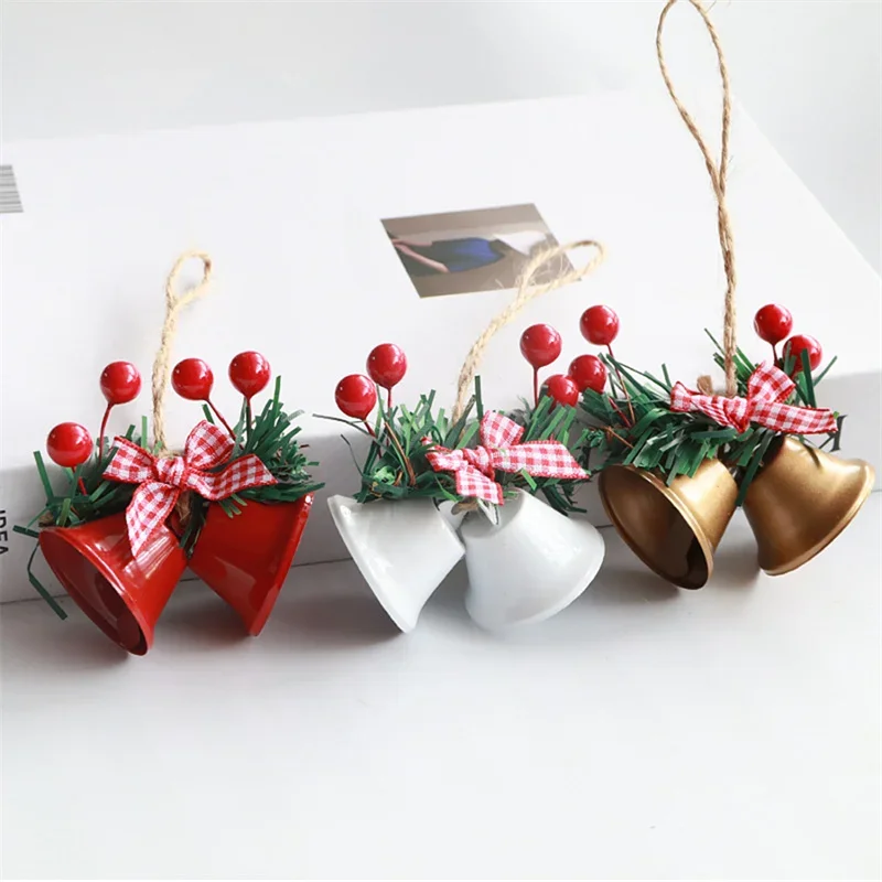 

Christmas Tree Jingle Bells Hanging Pendant Xmas New Year 2026 Ornament for Home Decoration